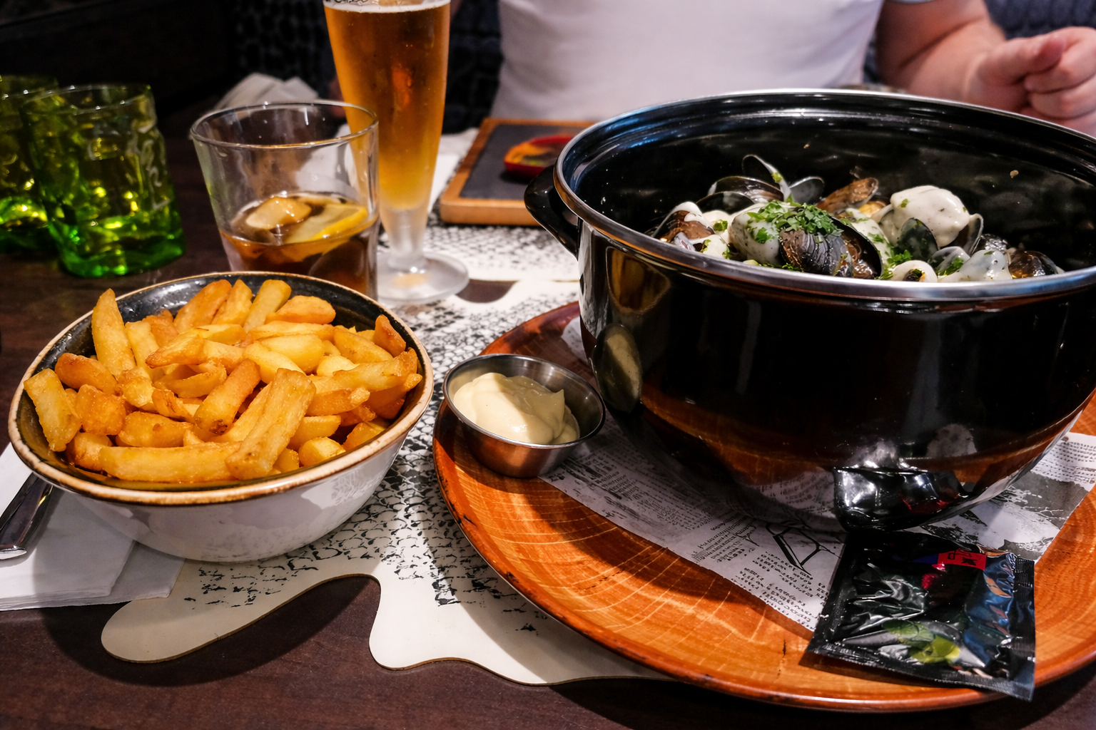 Moules-frites, spécialité de la brasserie La Terrasse à Saint-Omer